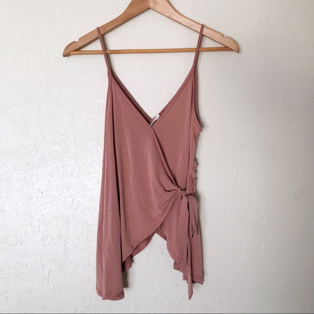 Sienna Sky; Wrap tank in Blush Pink